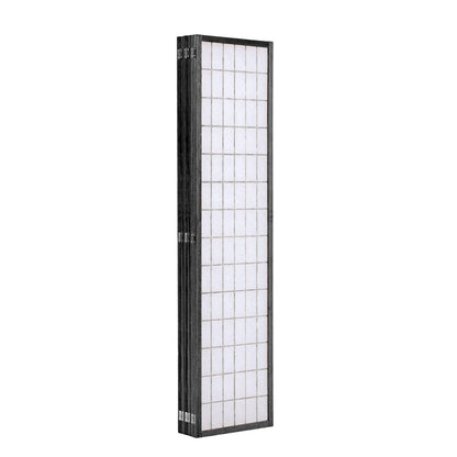 6 - Panel Solid Wood Folding Room Divider Screen Natural - House Comfort