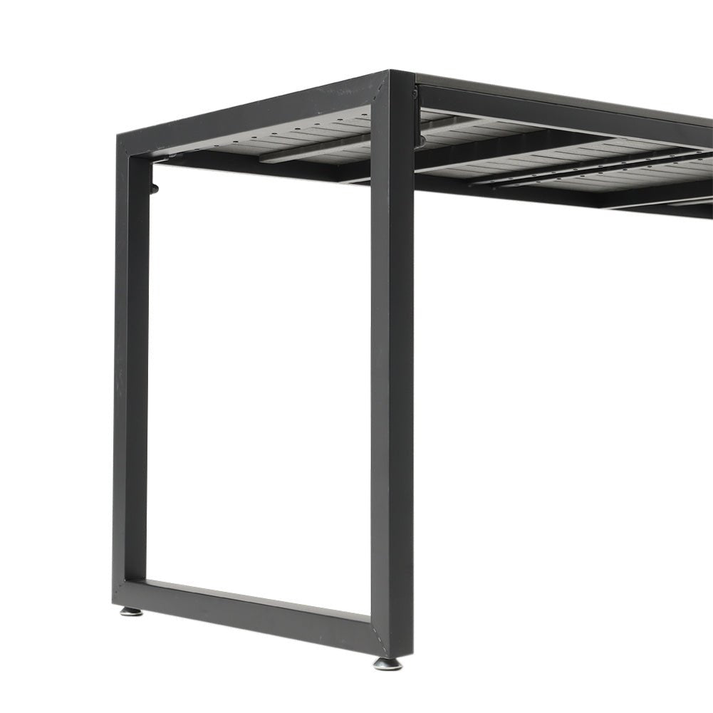 6 - Person 150cm Long Iron Outdoor Dining Set Garden Table and Bench - House Comfort