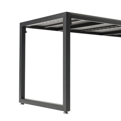 6 - Person 150cm Long Iron Outdoor Dining Set Garden Table and Bench - House Comfort