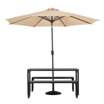 6 - Person 150cm Long Iron Outdoor Dining Set Garden Table and Bench - House Comfort