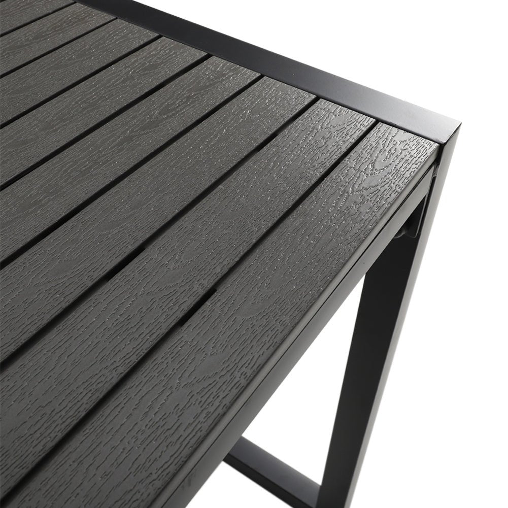 6 - Person 150cm Long Iron Outdoor Dining Set Garden Table and Bench - House Comfort