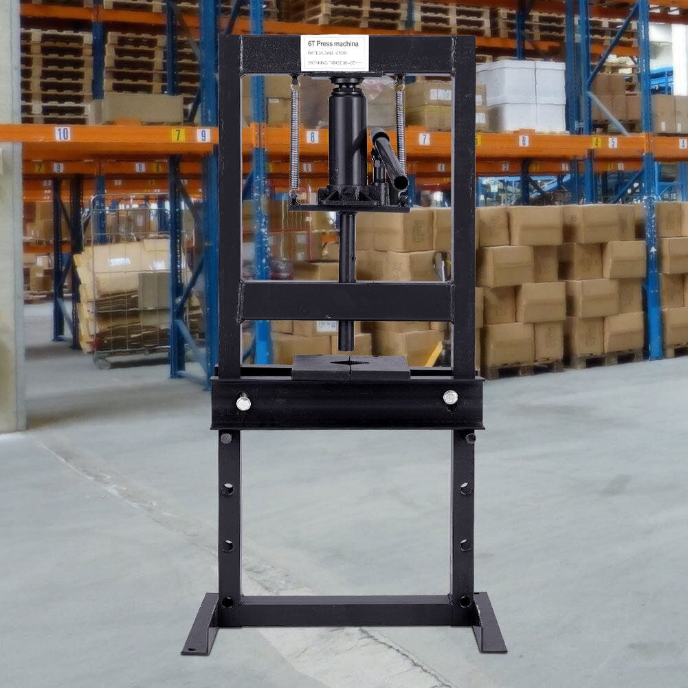 6 Ton Hydraulic H - Frame Shop Press Adjustable Working Table - House Comfort