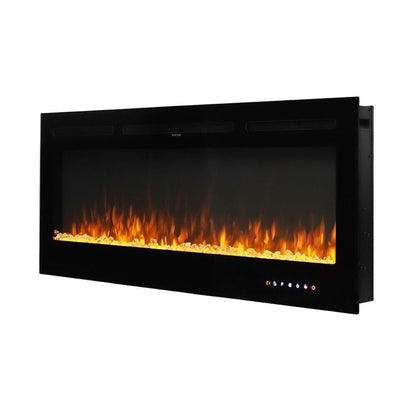 60 Inch Wall Mounted Fireplaces 1500W Insert Modern Electric Fireplace Heater - House Comfort