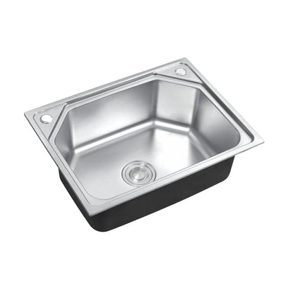 60/68cm W Stainless Steel Kitchen Sink Single Bowl Catering - House Comfort