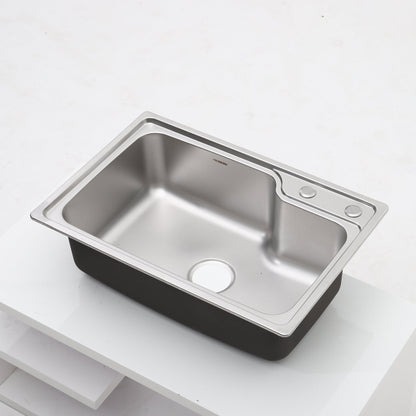 60/68cm W Stainless Steel Kitchen Sink Single Bowl Catering - House Comfort