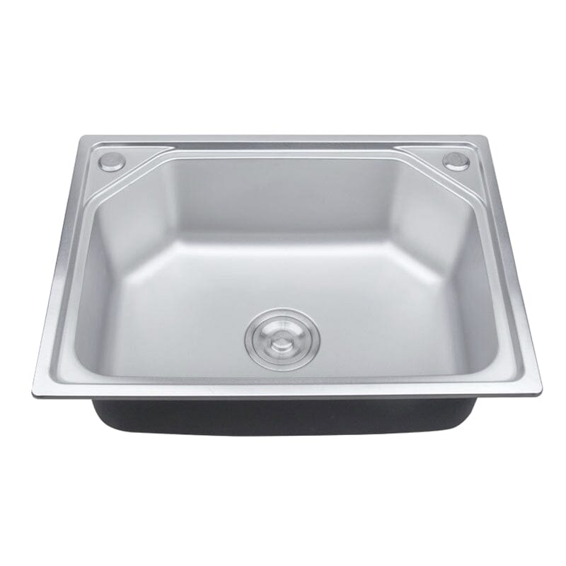 60/68cm W Stainless Steel Kitchen Sink Single Bowl Catering - House Comfort