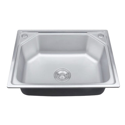 60/68cm W Stainless Steel Kitchen Sink Single Bowl Catering - House Comfort