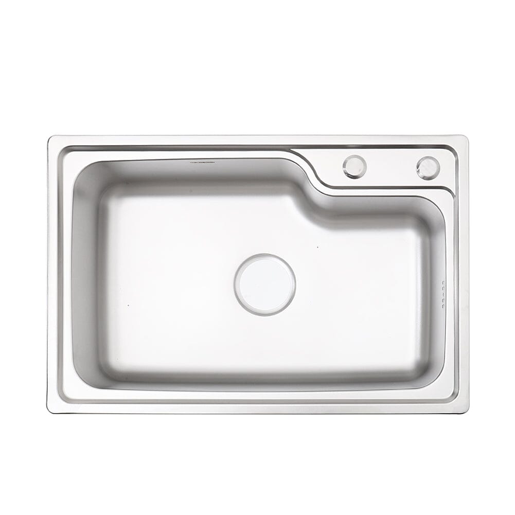 60/68cm W Stainless Steel Kitchen Sink Single Bowl Catering - House Comfort