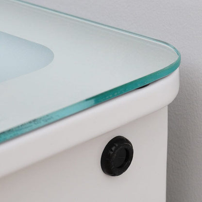 60cm H Double Door Anti - Fog Mirror Cabinet with Bluetooth and LED Light - House Comfort