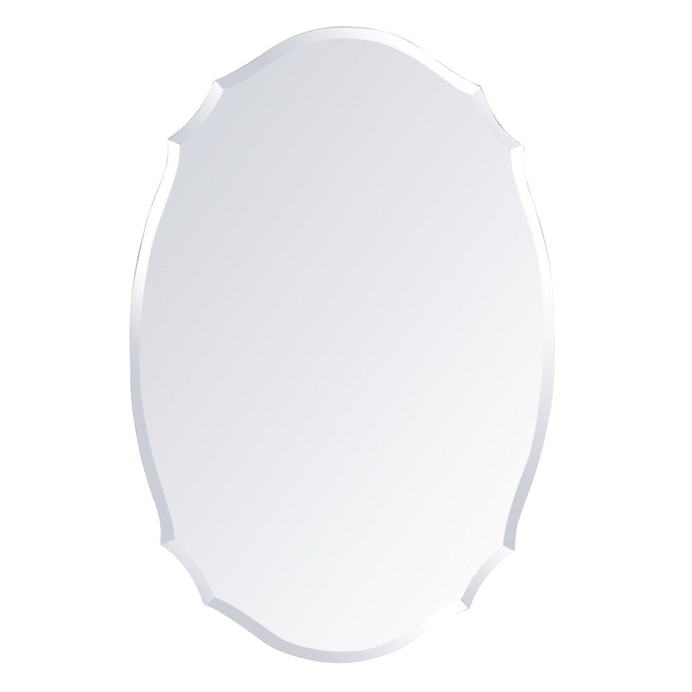 60cm H Ellipse Wall Mounted Mirror with Beveled Edge - House Comfort