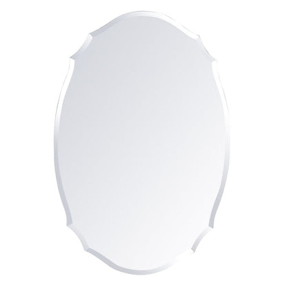60cm H Ellipse Wall Mounted Mirror with Beveled Edge - House Comfort