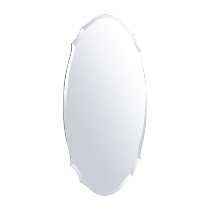 60cm H Ellipse Wall Mounted Mirror with Beveled Edge - House Comfort