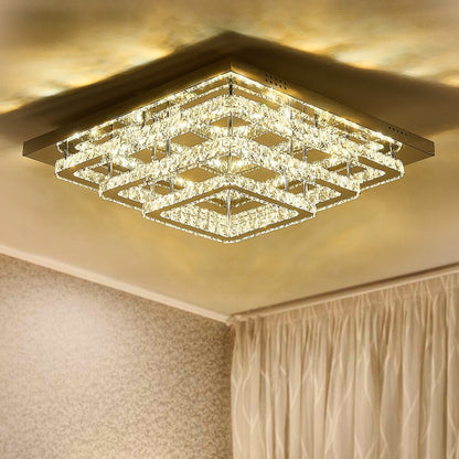 60cm Wide 86W LED Crystal Ceiling Lights Pendant Chandelier Lamp - House Comfort