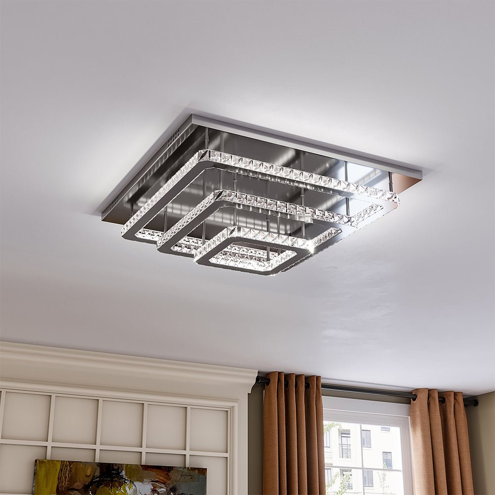 60cm Wide 86W LED Crystal Ceiling Lights Pendant Chandelier Lamp - House Comfort