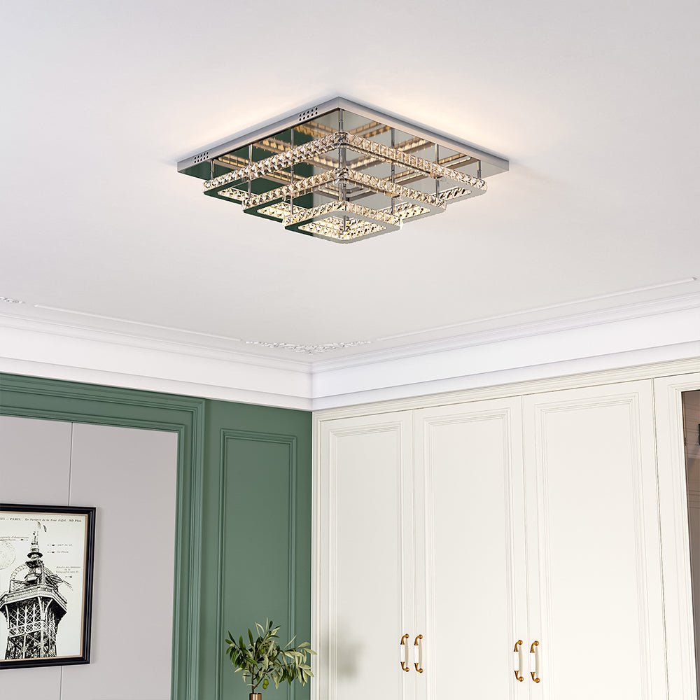 60cm Wide 86W LED Crystal Ceiling Lights Pendant Chandelier Lamp - House Comfort