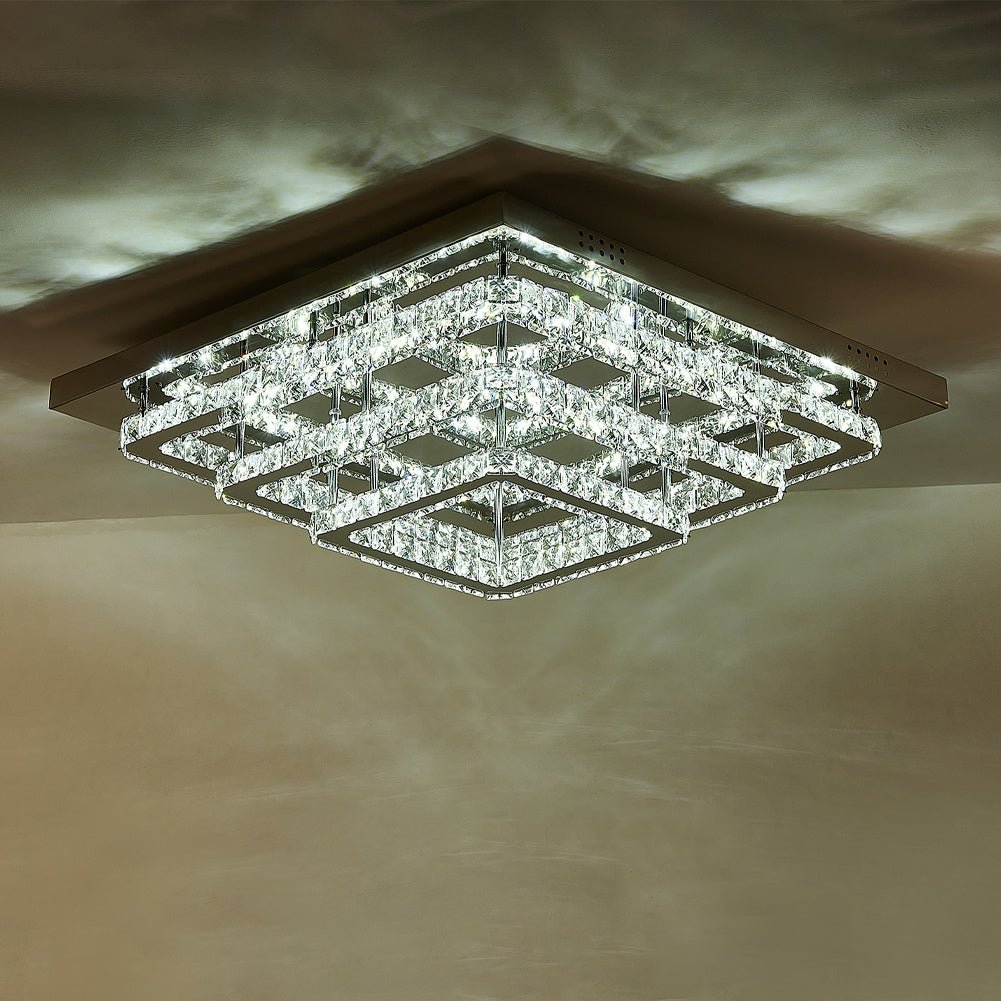 60cm Wide 86W LED Crystal Ceiling Lights Pendant Chandelier Lamp - House Comfort