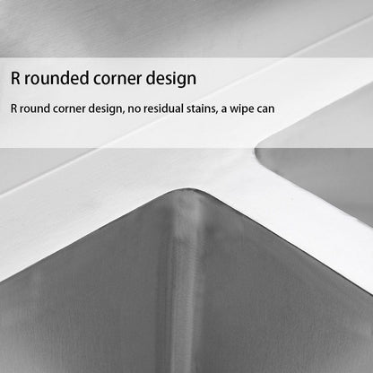 60X60CM W Commercial Kitchen Sink Stainless Steel Wash Basin - House Comfort