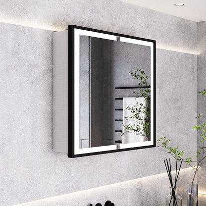 65*60cm LED Mirror Cabinet with Bluetooth Double Door - House Comfort