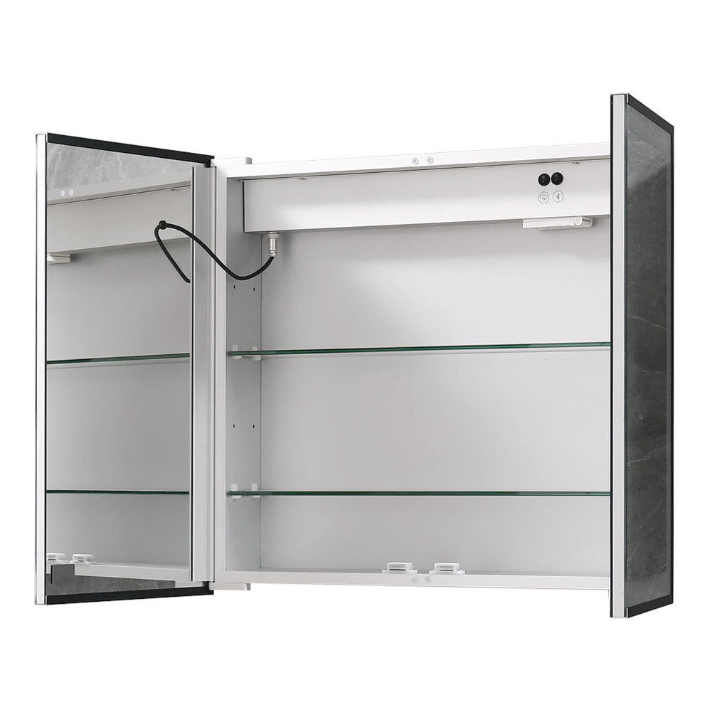 65*60cm LED Mirror Cabinet with Bluetooth Double Door - House Comfort