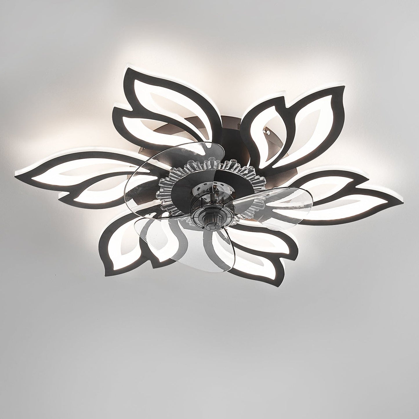 65cm Dia. Modern Flower Shape Ceiling Fan with Light - House Comfort