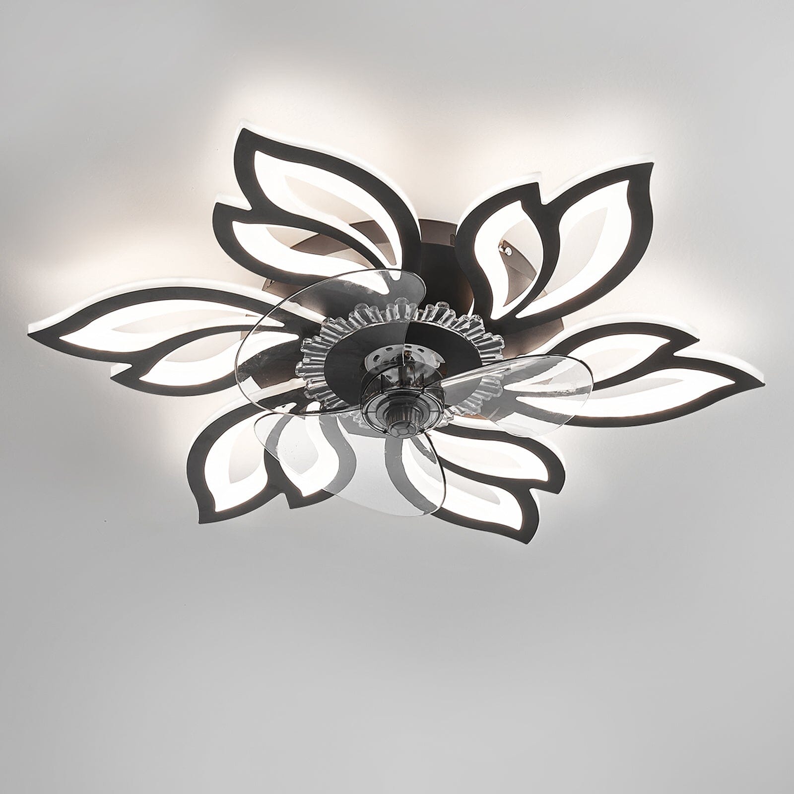 65cm Dia. Modern Flower Shape Ceiling Fan with Light - House Comfort