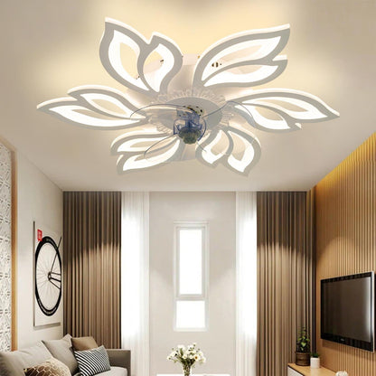 65cm Dia. Modern Flower Shape Ceiling Fan with Light - House Comfort