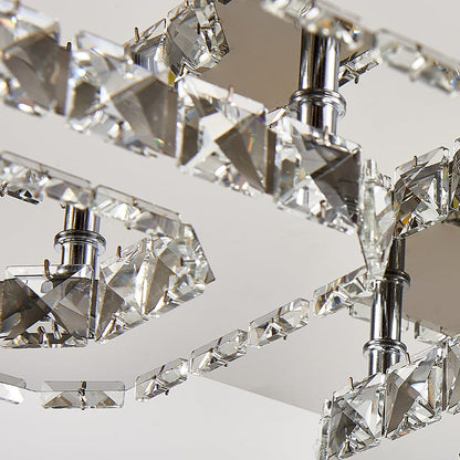 68 W Square LED Ceiling Light with Crystal Dimmable Warm Light - House Comfort