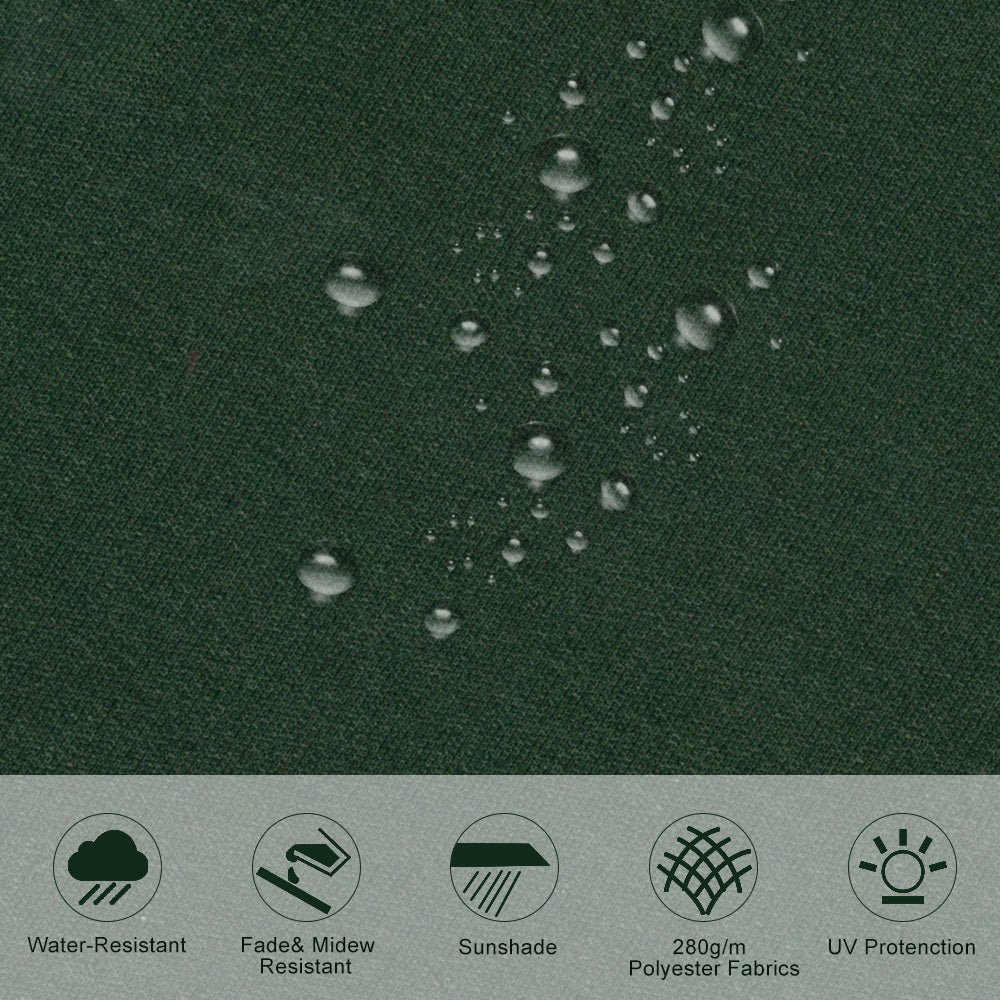 6ft/ 8ft/ 9ft/ 11ft/ 13ft Outdoor Retractable Patio Awning Canopy for Window and Door Green - House Comfort