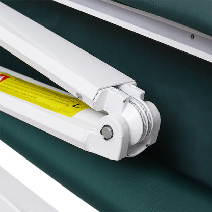 6ft/ 8ft/ 9ft/ 11ft/ 13ft Outdoor Retractable Patio Awning Canopy for Window and Door Green - House Comfort