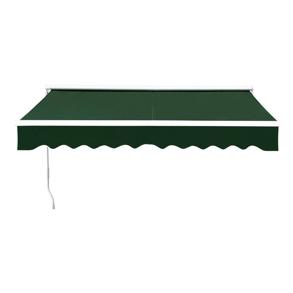 6ft/ 8ft/ 9ft/ 11ft/ 13ft Outdoor Retractable Patio Awning Canopy for Window and Door Green - House Comfort