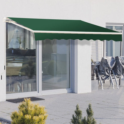 6ft/ 8ft/ 9ft/ 11ft/ 13ft Outdoor Retractable Patio Manual Shelter Awning Canopy for Window and Door - House Comfort