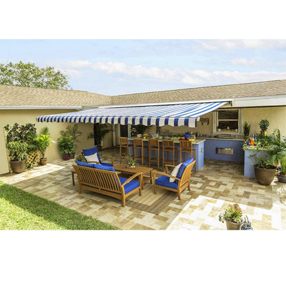 6ft/ 8ft/ 9ft/ 11ft/ 13ft Outdoor Retractable Patio Manual Shelter Awning Canopy for Window and Door - House Comfort