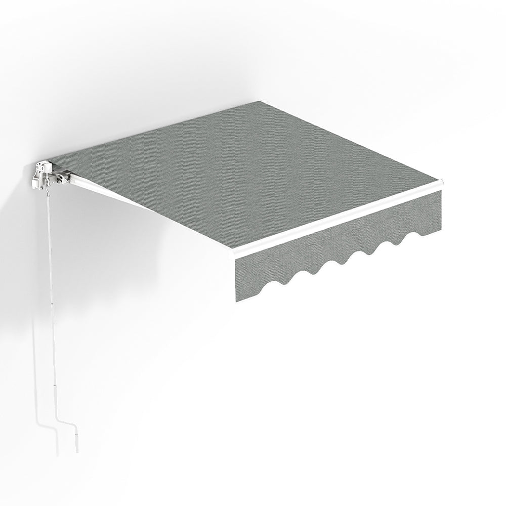 6ft/ 8ft/ 9ft/ 11ft/ 13ft Outdoor Retractable Patio Manual Shelter Awning Canopy for Window and Door - House Comfort