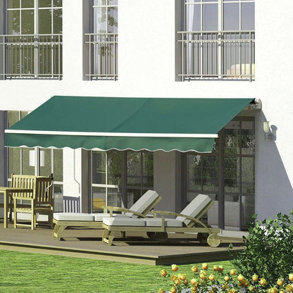 6ft/ 8ft/ 9ft/ 11ft/ 13ft Outdoor Retractable Patio Manual Shelter Awning Canopy for Window and Door - House Comfort