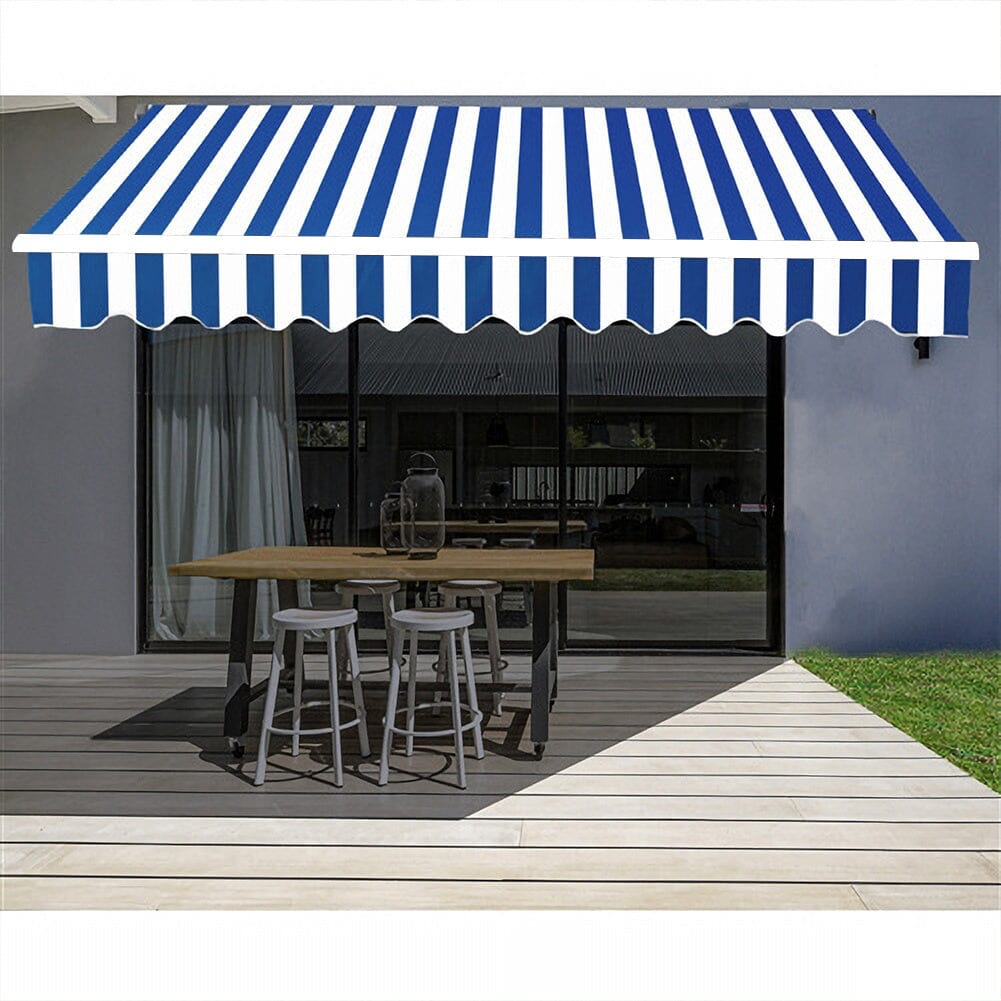 6ft/ 8ft/ 9ft/ 11ft/ 13ft Outdoor Retractable Patio Manual Shelter Awning Canopy for Window and Door - House Comfort