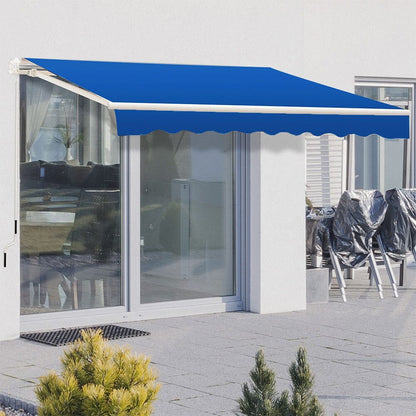 6ft/ 8ft/ 9ft/ 11ft/ 13ft Outdoor Retractable Patio Manual Shelter Awning Canopy for Window and Door - House Comfort