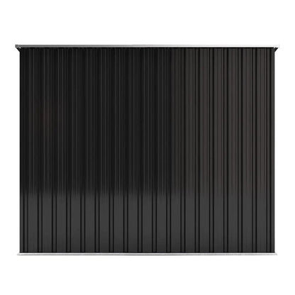 6ft Gardens Plan Galvanized Steel Bicycle Storage Shed Charcoal Black - House Comfort