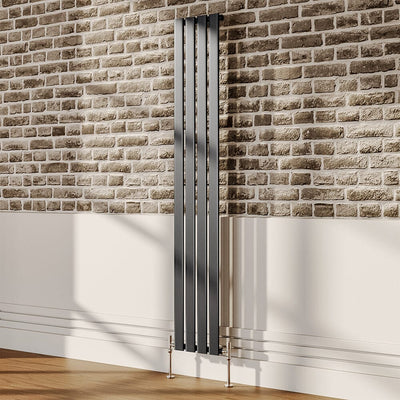 6ft Vertical Single Panel Radiator Anthracite Space Heater secondary
