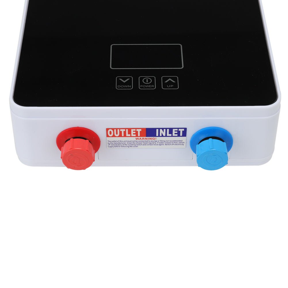 6kW Tankless Electric Water Heater with Shower Head Digital Temperature Display - House Comfort