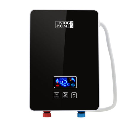 6kW Tankless Electric Water Heater with Shower Head Digital Temperature Display - House Comfort
