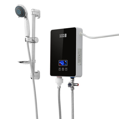 6kW Tankless Electric Water Heater with Shower Head Digital Temperature Display - House Comfort