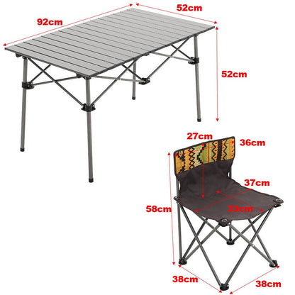 7 Piece Folding Camping Table and Chairs Set Portable with Carrying Bag - House Comfort