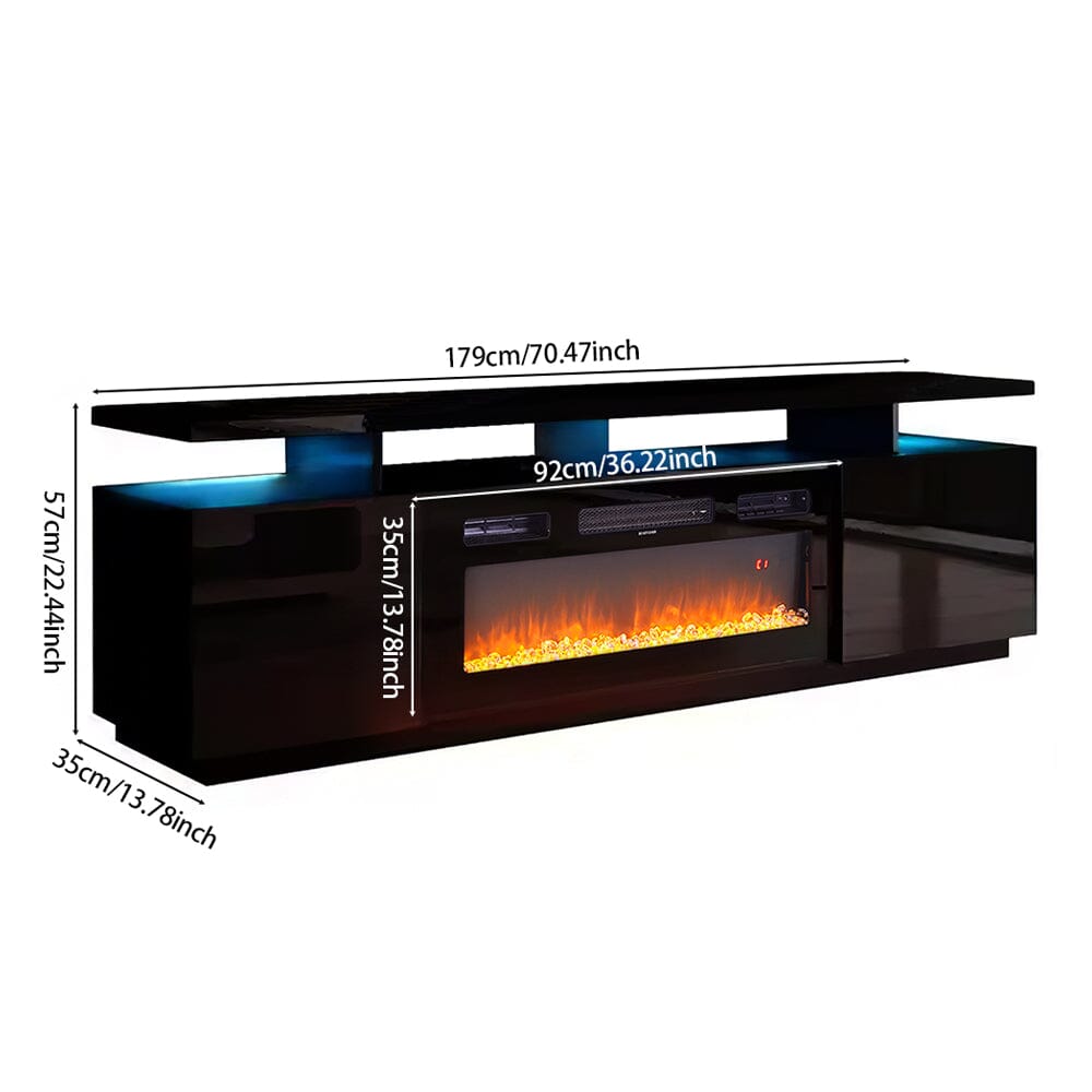 70 inch Elegant and Functional Electric Fireplace TV Stand with Modern Features - House Comfort