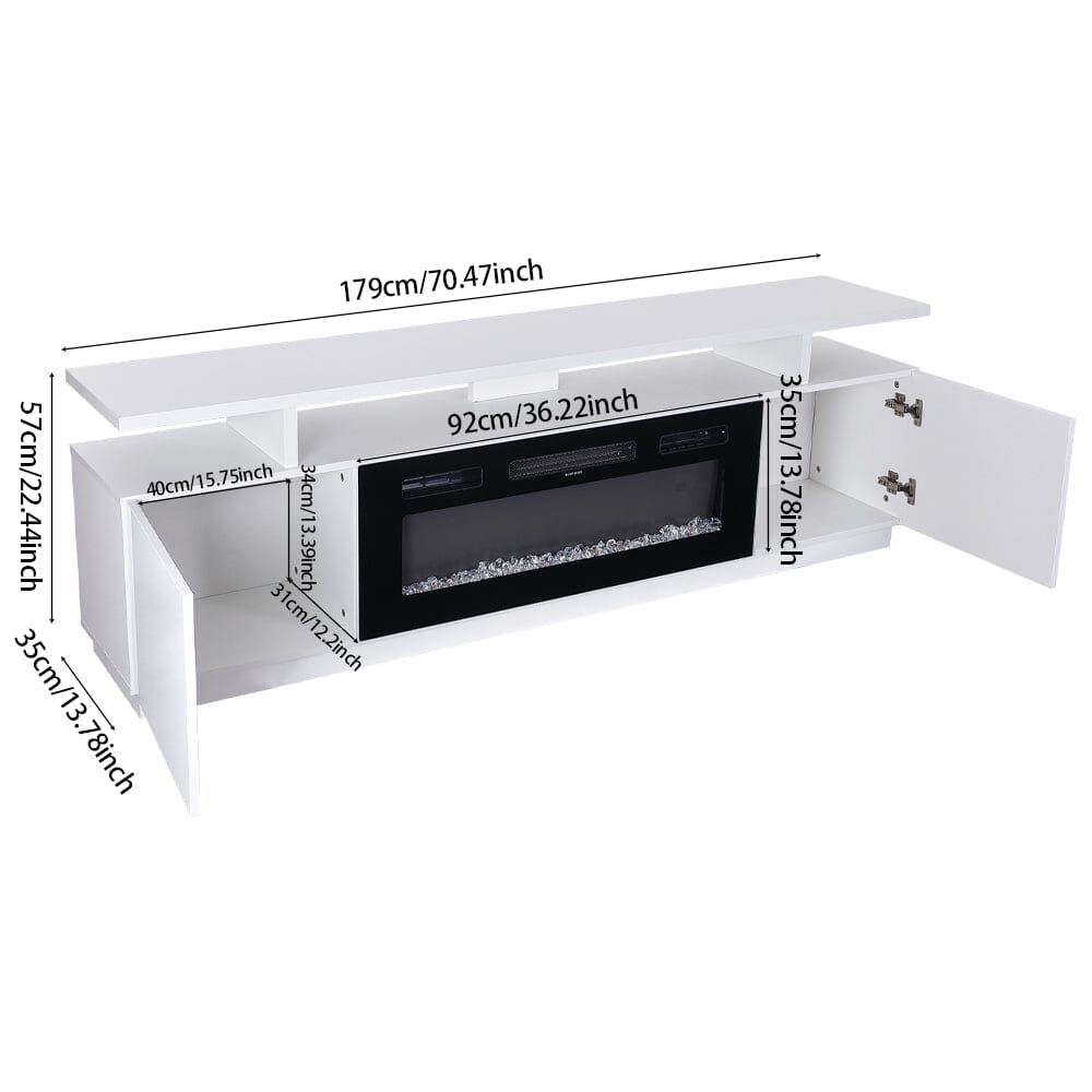 70 inch Elegant and Functional Electric Fireplace TV Stand with Modern Features - House Comfort