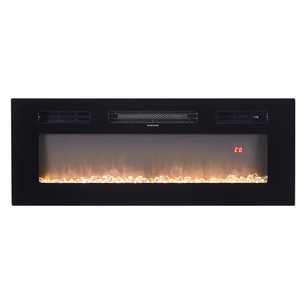 70 inch L Modern LED TV Stand with 12 Colour Electric Fireplace - House Comfort