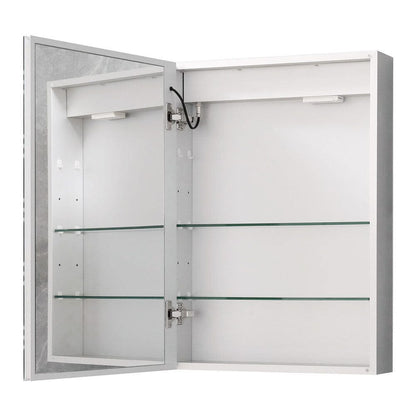 700x500MM LED Illuminated Mirror Cabinet with Shaver Socket&Demister Pad - House Comfort