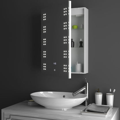 700x500MM LED Illuminated Mirror Cabinet with Shaver Socket&Demister Pad - House Comfort
