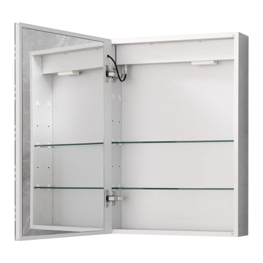 700x500MM LED Illuminated Mirror Cabinet with Shaver Socket&Demister Pad - House Comfort