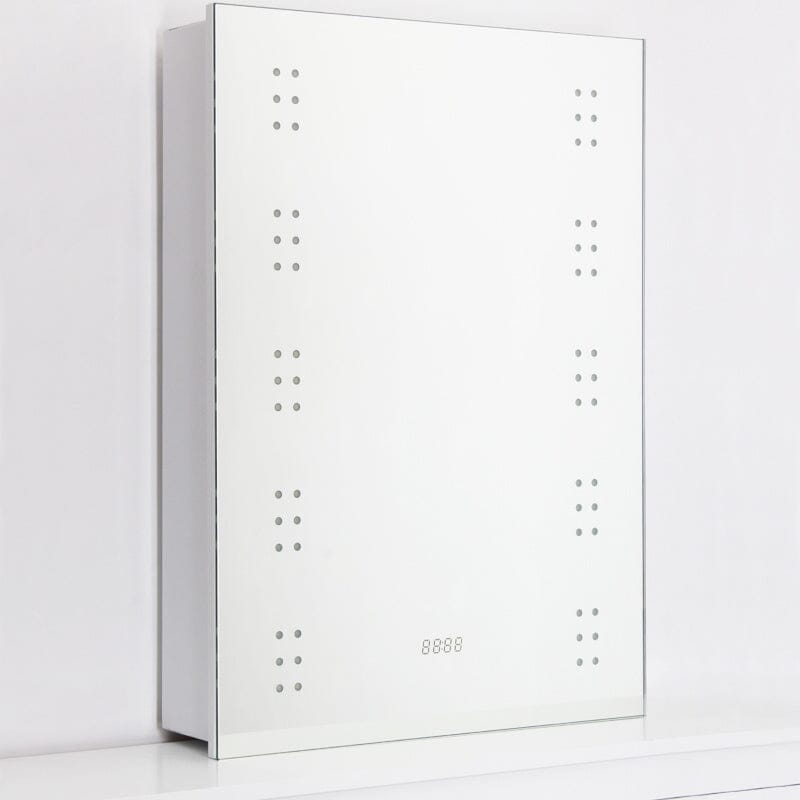 700x500MM LED Illuminated Mirror Cabinet with Shaver Socket&Demister Pad - House Comfort