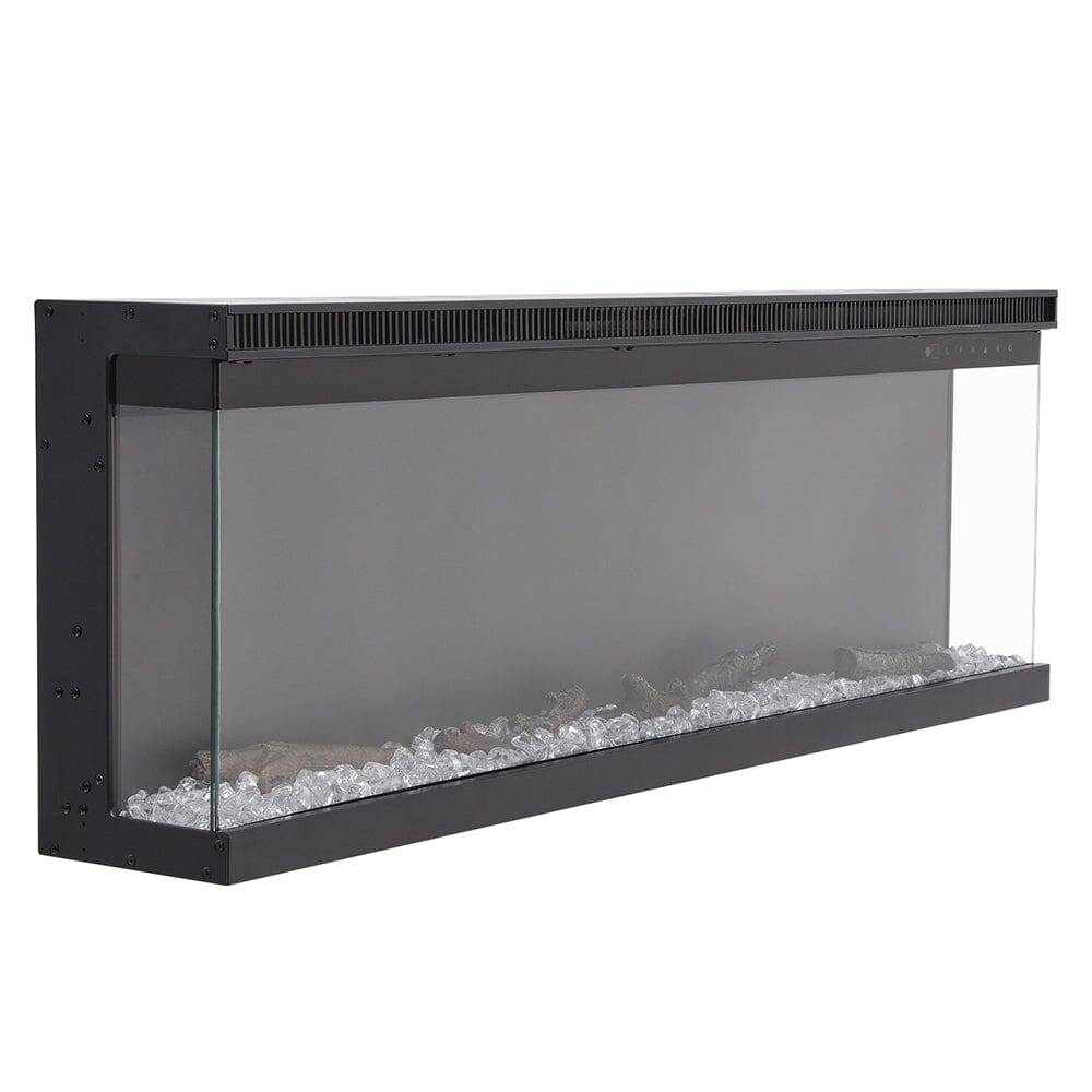 70/80 - Inch 3 - Sided Wall Mounted Electric Fireplace 9 Flame Colours - House Comfort